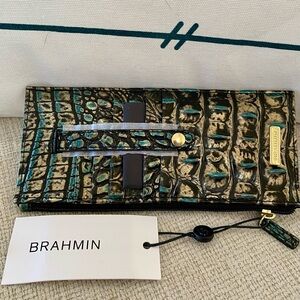AGATE MELBOURNE BRAHMIN CREDIT CARD WALLET